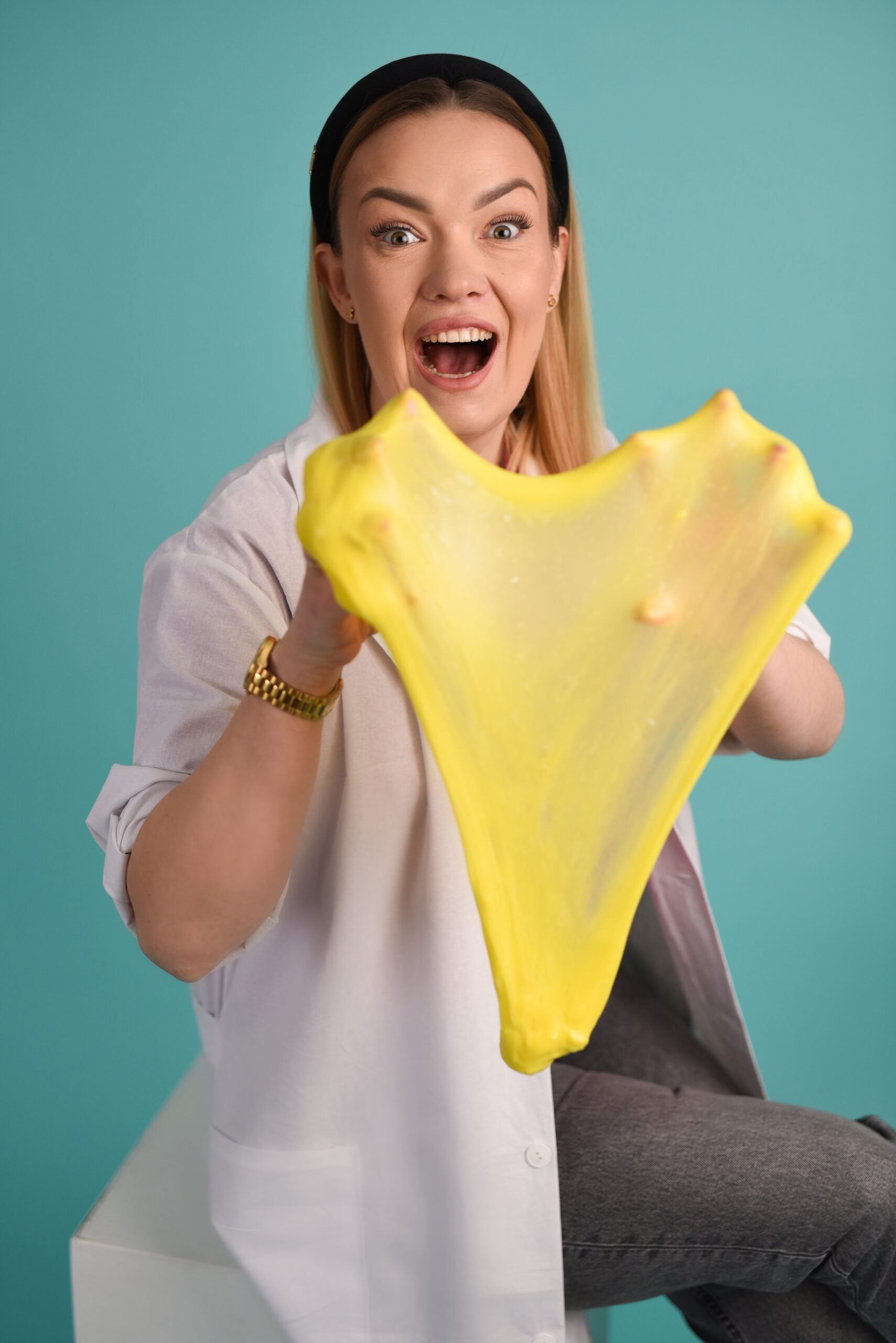 slime zrobiony przez dzieci laboratorium