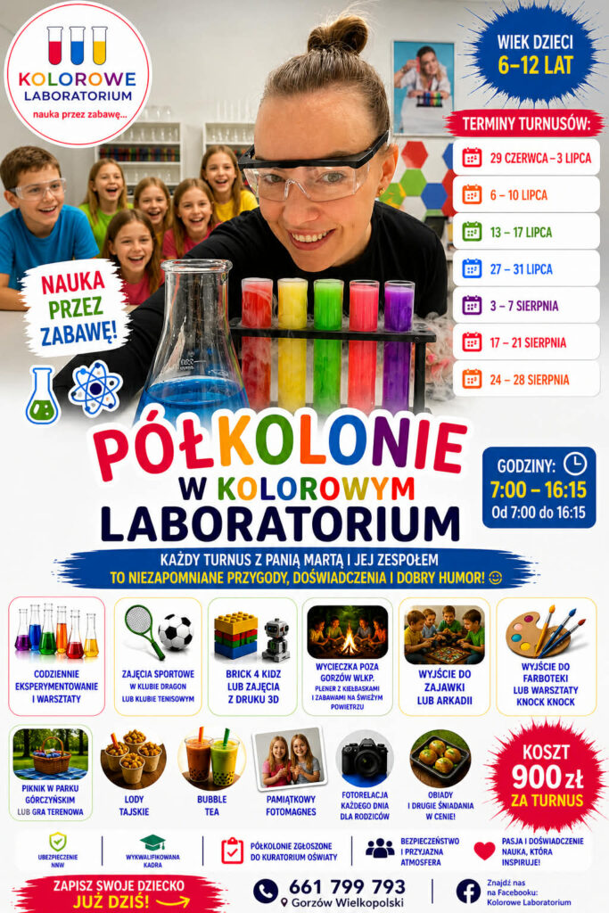 kolorowe półkolonie gorzów